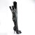 Pleaser SEDUCE-3080 Bottes cuissardes Vernis Noir