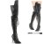 Pleaser SEDUCE-3082 Bottes cuissardes Cuir synthétique Noir
