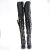 Pleaser SEDUCE-3082 Bottes cuissardes Cuir synthétique Noir