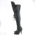 Pleaser SEDUCE-3082 Bottes cuissardes Cuir synthétique Noir