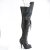Pleaser SEDUCE-3082 Bottes cuissardes Cuir synthétique Noir