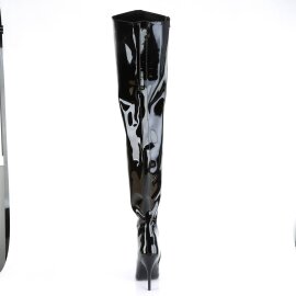 Pleaser SEDUCE-4010 Bottes cuissardes Vernis Noir