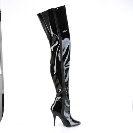 Pleaser SEDUCE-4010 Bottes cuissardes Vernis Noir