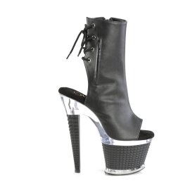 Pleaser SPECTATOR-1018 Bottines à plateforme Cuir synthétique Noir
