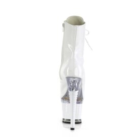 Pleaser SPECTATOR-1021 Bottines à plateforme Vernis Blanc