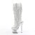 Pleaser SPECTATOR-2017RSF Bottines à plateforme Chrome Argent