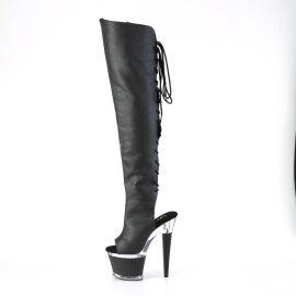 Pleaser SPECTATOR-3019 Bottes cuissardes à plateforme Cuir synthétique Noir