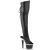 Pleaser SPECTATOR-3019 Bottes cuissardes à plateforme Cuir synthétique Noir