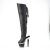 Pleaser SPECTATOR-3019 Bottes cuissardes à plateforme Cuir synthétique Noir