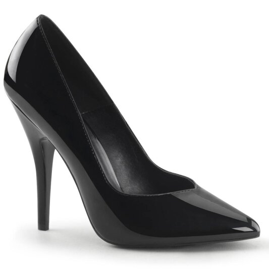 Pleaser SEDUCE-420V Escarpins Vernis Noir EU-35/US-5