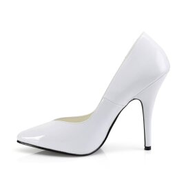 Pleaser SEDUCE-420V Escarpins Vernis Blanc EU-35/US-5