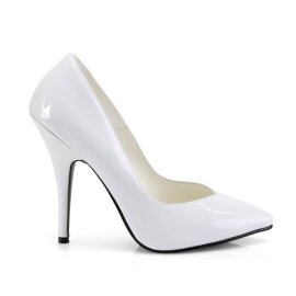 Pleaser SEDUCE-420V Escarpins Vernis Blanc EU-37/US-7