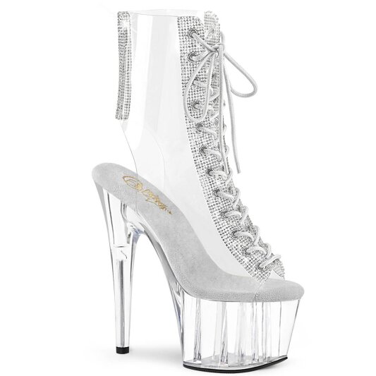 Pleaser ADORE-1016C-2 Bottines à plateforme Strass Transparent EU-41/US-11