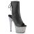 Pleaser ADORE-1018LG Bottines à plateforme Cuir synthétique Paillettes Noir Argent EU-37/US-7