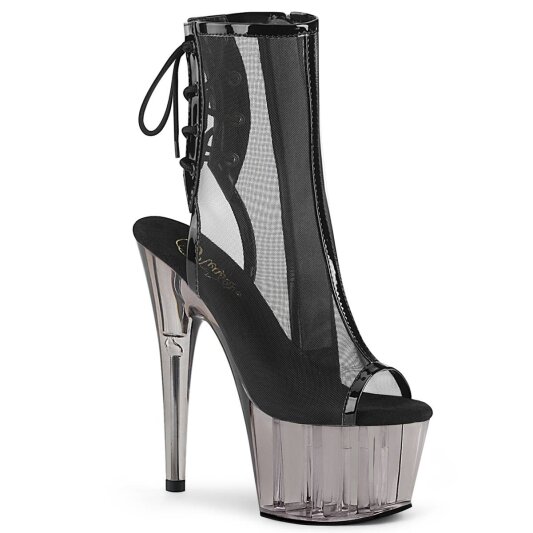 Pleaser ADORE-1018MSHT Bottines à plateforme mailles Fumée Noir EU-39/US-9