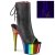 Pleaser ADORE-1018RC-02 Bottines à plateforme Cuir synthétique Chrome Noir Bigarré EU-40/US-10