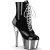 Pleaser ADORE-1020 Bottines à plateforme Vernis Chrome Noir Argent EU-35/US-5