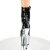 Pleaser ADORE-1020 Bottines à plateforme Vernis Chrome Noir Argent EU-35/US-5