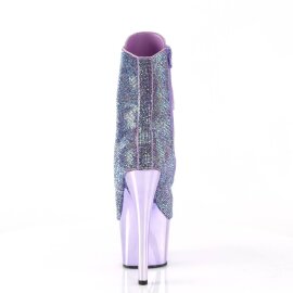 Pleaser ADORE-1020CHRS Bottines à plateforme Strass Chrome Violet EU-40/US-10