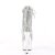Pleaser ADORE-1020CHRS Bottines à plateforme Multi Strass Chrome Argent EU-42/US-12