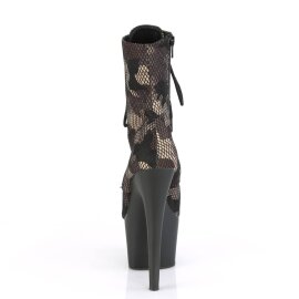 Pleaser ADORE-1020CM Bottines à plateforme mailles Camouflage Noir Marron EU-35/US-5
