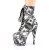 Pleaser ADORE-1020DP Bottines à plateforme Noir Blanc EU-35/US-5
