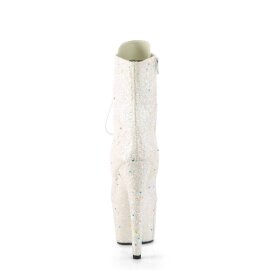 Pleaser ADORE-1020GDLG Bottines à plateforme Paillettes Blanc EU-36/US-6