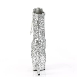 Pleaser ADORE-1020GWR Bottines à plateforme Paillettes Argent EU-41/US-11