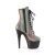 Pleaser ADORE-1020REFL-02 Bottines à plateforme Réflexion Bigarré EU-36/US-6