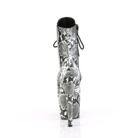 Pleaser ADORE-1020SPWR Bottines à plateforme Serpent Noir Blanc EU-42/US-12