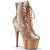 Pleaser ADORE-1020SQ Bottines à plateforme Paillettes Or Rose EU-36/US-6