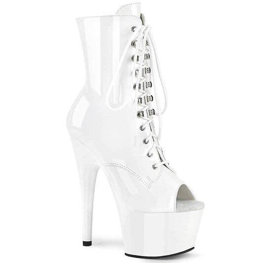 Pleaser ADORE-1021 Bottines à plateforme Vernis Blanc EU-35/US-5