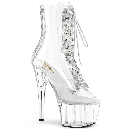 Pleaser ADORE-1021C-2 Bottines à plateforme Strass Transparent EU-38/US-8
