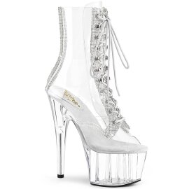 Pleaser ADORE-1021C-2 Bottines à plateforme Strass Transparent EU-38/US-8