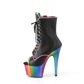 Pleaser ADORE-1021RC-02 Bottines à plateforme Cuir synthétique Chrome Noir Bigarré EU-36/US-6