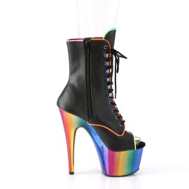 Pleaser ADORE-1021RC-02 Bottines à plateforme Cuir synthétique Chrome Noir Bigarré EU-36/US-6