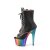Pleaser ADORE-1021RC-02 Bottines à plateforme Cuir synthétique Chrome Noir Bigarré EU-36/US-6