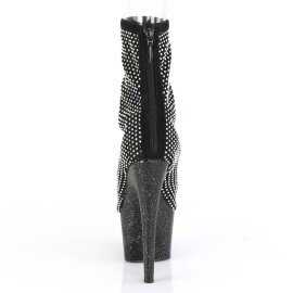 Pleaser ADORE-1031GM Bottines à plateforme Strass mailles Noir EU-35/US-5