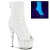 Pleaser ADORE-1031GM Bottines à plateforme mailles Strass Blanc EU-41/US-11