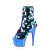 Pleaser ADORE-1031SSQ Bottines à plateforme Paillettes Chrome Bleu EU-39/US-9