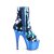 Pleaser ADORE-1031SSQ Bottines à plateforme Paillettes Chrome Bleu EU-39/US-9
