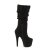 Pleaser ADORE-1061 Bottes à plateforme Daim synthétique Noir EU-36/US-6