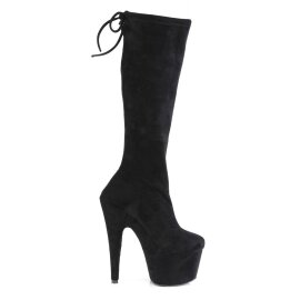 Pleaser ADORE-2008 Bottes à plateforme Daim synthétique Noir EU-40/US-10