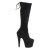 Pleaser ADORE-2008 Bottes à plateforme Daim synthétique Noir EU-40/US-10