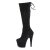 Pleaser ADORE-2008 Bottes à plateforme Daim synthétique Noir EU-41/US-11