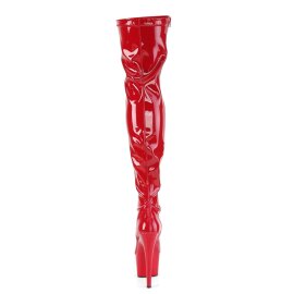 Pleaser ADORE-3000 Bottes cuissardes à plateforme Vernis Rouge EU-39/US-9