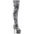 Pleaser ADORE-3000DP Bottes cuissardes à plateforme Noir Blanc EU-35/US-5