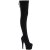 Pleaser ADORE-3008 Bottes cuissardes à plateforme Daim synthétique Noir EU-35/US-5