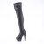 Pleaser ADORE-3011 Bottes cuissardes à plateforme Cuir synthétique Noir EU-42/US-12