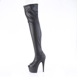 Pleaser ADORE-3011 Bottes cuissardes à plateforme Cuir synthétique Noir EU-36/US-6